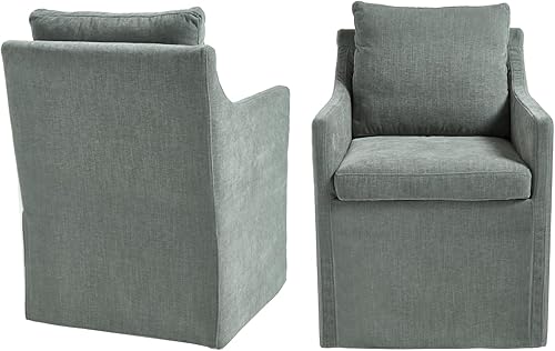 Miniatura 8 de Silla de comedor tapizada de granja, sillas modernas de cocina y comedor con brazos, silla decorativa de felpilla para sala de estar, cómodo sofá