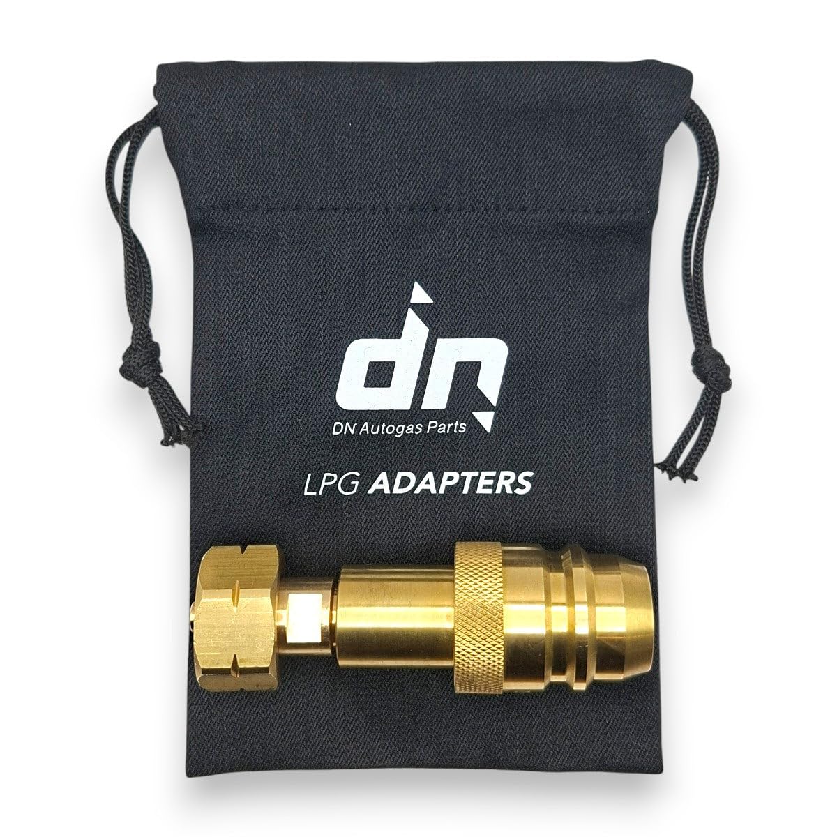 LPG GPL M22 Adaptador de botella de gas - Conector de recarga europeo Euronozzle con bolsa para estaciones de GLP españolas y portuguesas
