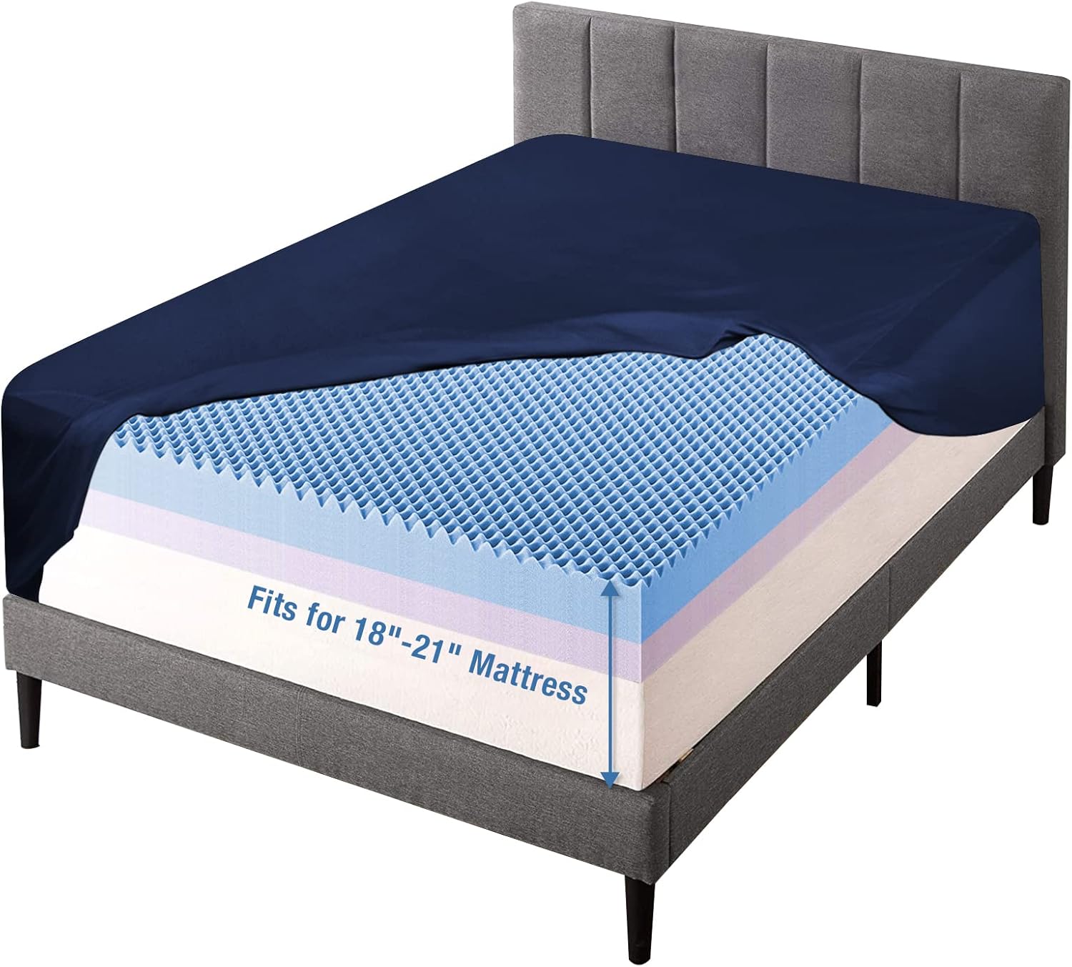 Bedecor Twin Fitted Sheet Only,21 inch Extra Deep Pocket