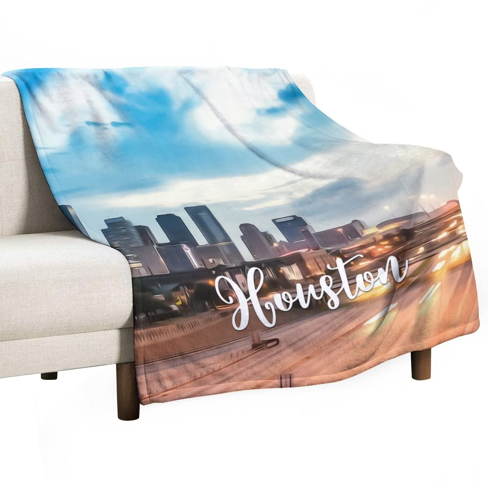 Couverture polaire Houston douce et chaude pour vos soirées cocooning et moments détente canapé