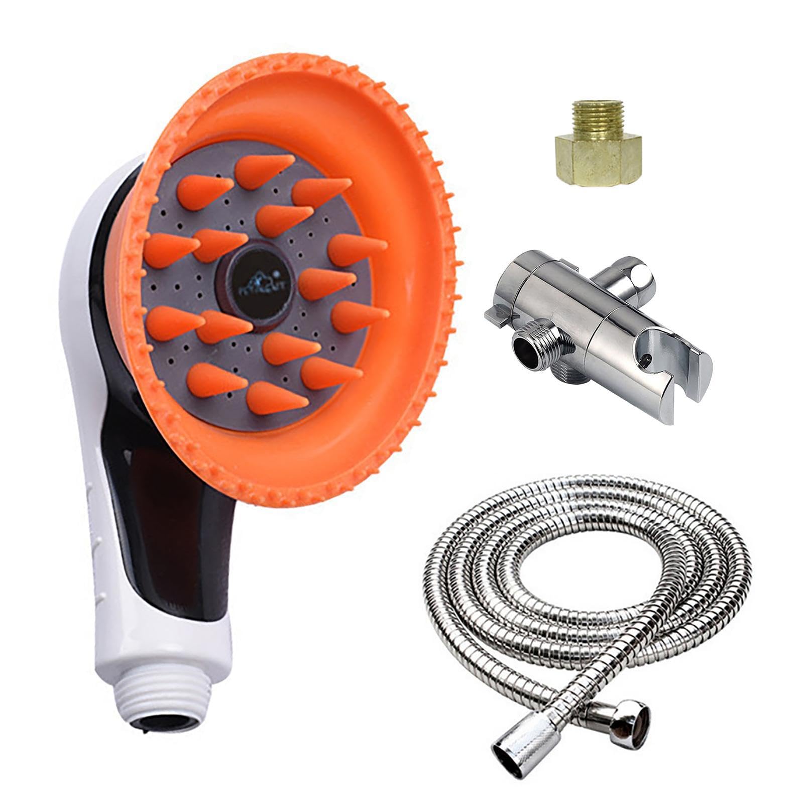 Accessorio per doccia per cani, strumento per il bagno di cani e animali | domestici, comodo strumento massaggiante per doccia, spazzola per cani e gatti con pelo lungo e corto, spruzzatore per vasca