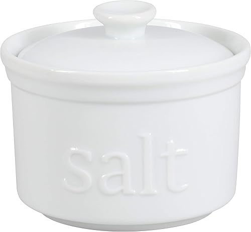 Miniatura 2 de BIA Cordon Bleu Caja de sal de 10 onzas con tapa, color blanco