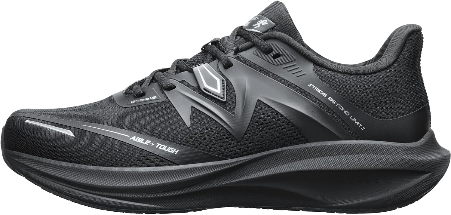 Carbon Plate Running Shoes for Men, Air Cushion Lightweight Road Running Sneakers, Breathable Marathon Training Athletic Shoes