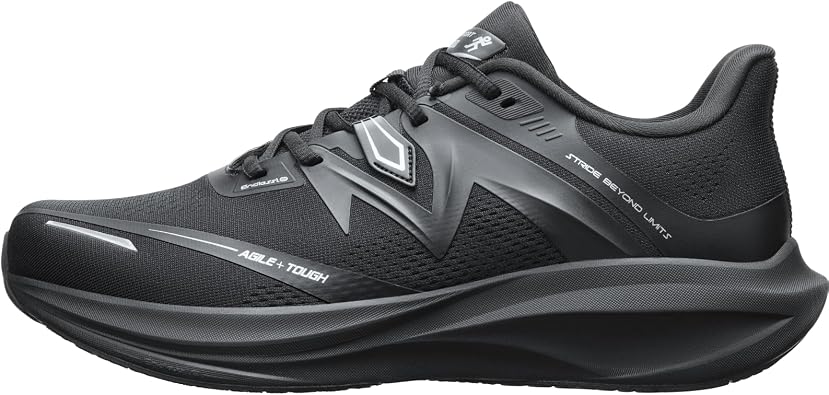 Carbon Plate Running Shoes for Men, Air Cushion Lightweight Road Running Sneakers, Breathable Marathon Training Athletic Shoes