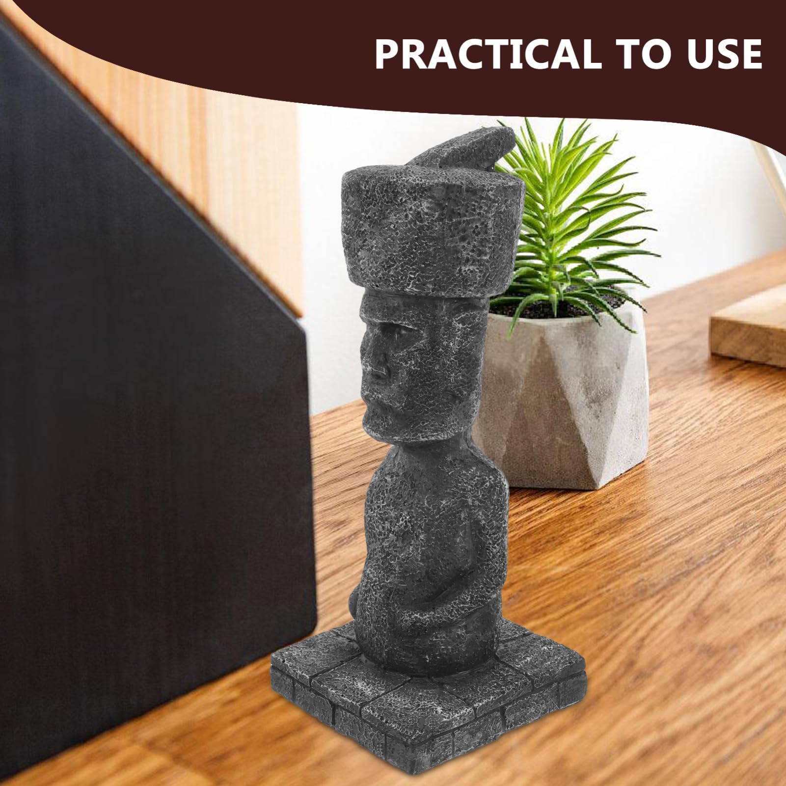 MAGICLULU Statua Moai Antica in Resina, Decorazione per Acquario e Casa, Effetto Realistico Roccia-caverna, Facile da Posizionare, Ornamento Paesaggistico