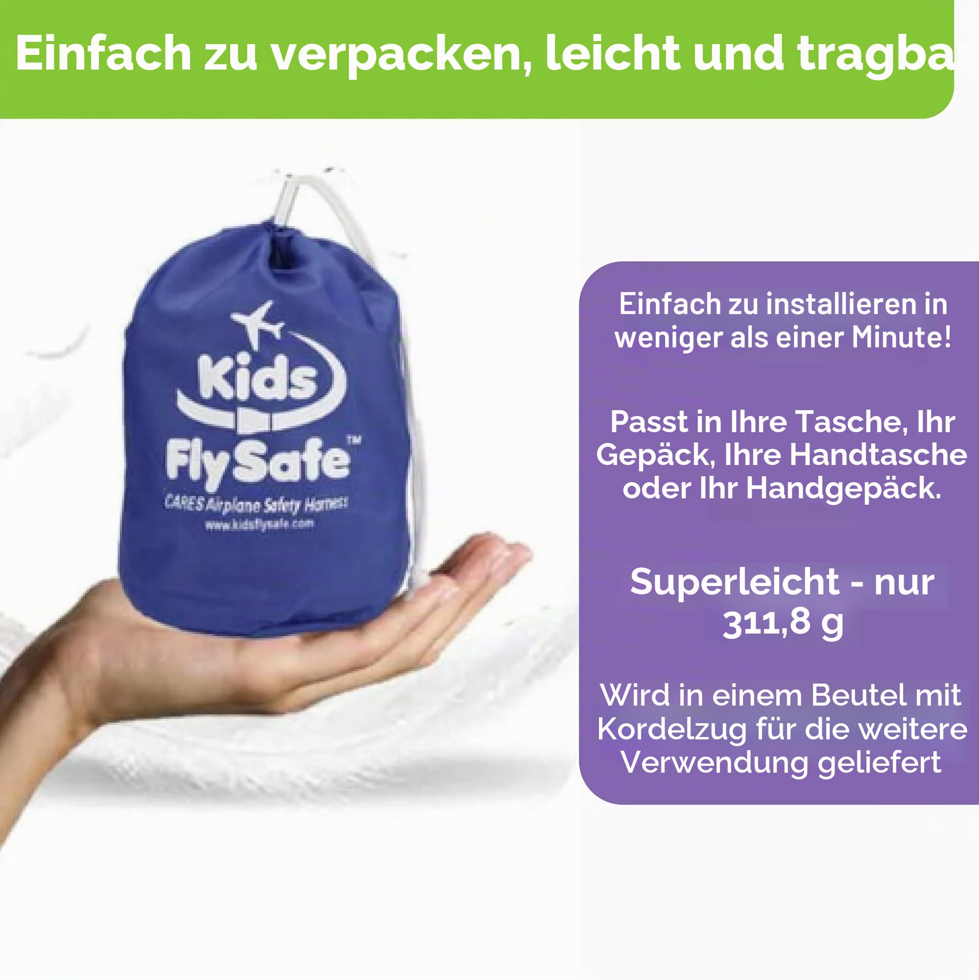 Cares Fly Safe Flugzeug Sicherheitsgurt für Kinder
