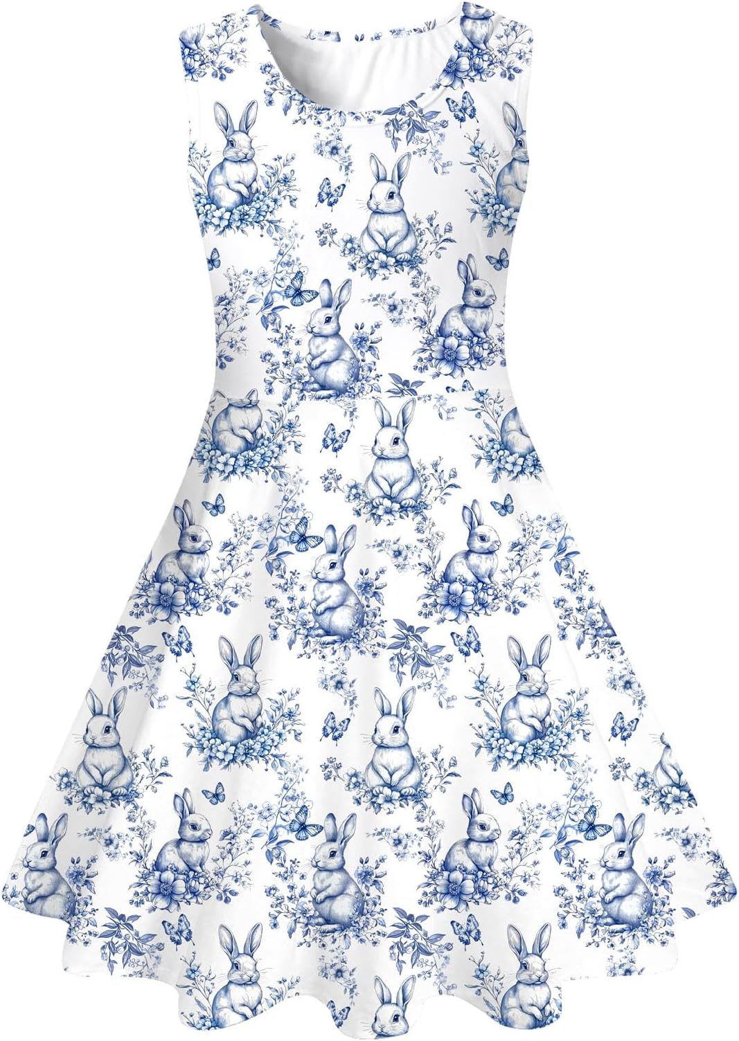 Girls Dress Sleeveless Casual Floral Sundress for Girl 4-15 Years