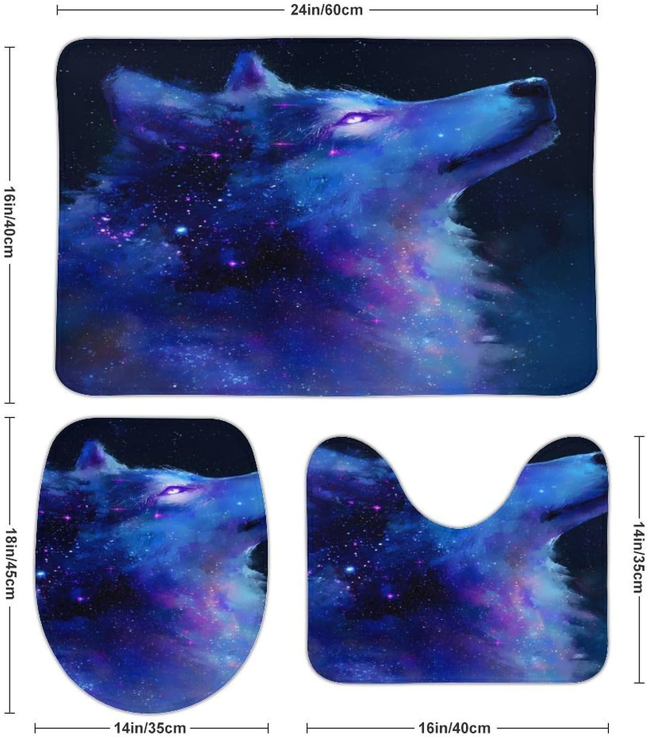 Galaxy Wolf Boys Girls Short Sleeve Shirts Graphic T-Shirts Crewneck Casual Printed Tee