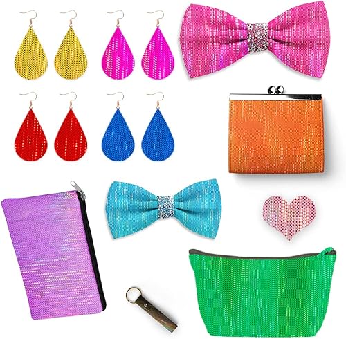 Miniatura 6 de HYANG - Hojas holográficas de piel sintética sintética de seda con espejo, 1 rollo de 12 x 53 pulgadas, piel sintética muy adecuada para