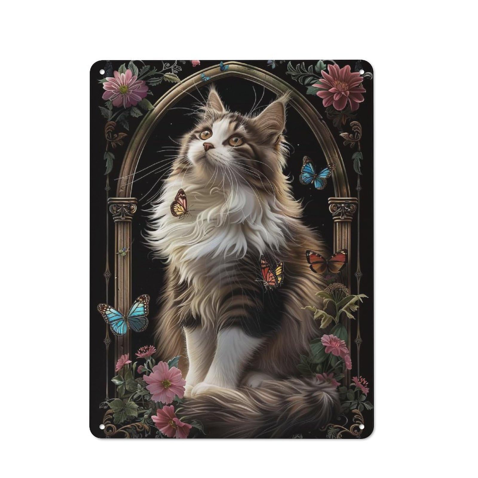 Junmoney Norwegian Forest Rustic Tin Wall Plaque 40X30cm For Bar Or Restaurant, For Vintage Wall Decor Fans, For Garage And Workshop Walls