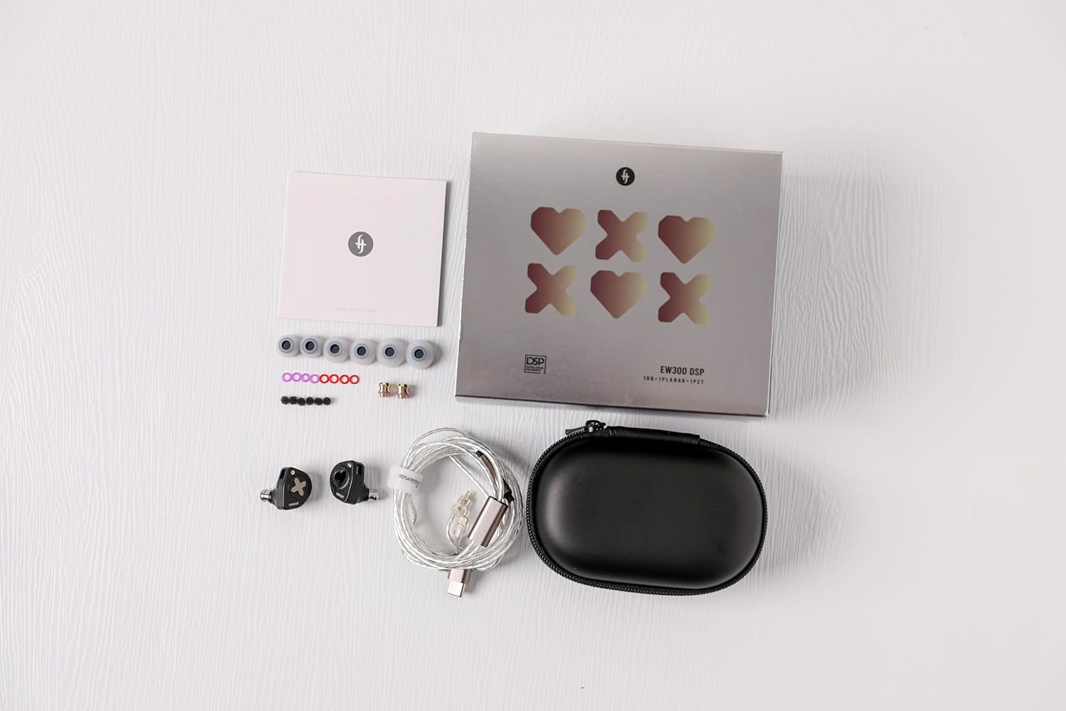 Linsoul SIMGOT EW300 1DD+1Planar+1PZT Hybrid Driver in Ear Monitor, Wired Earbuds IEM, Gaming Earbuds with Detachable Nozzles & Kiwi Ears Allegro Mini Portable IEM DAC, in Ear Monitor Amplifier