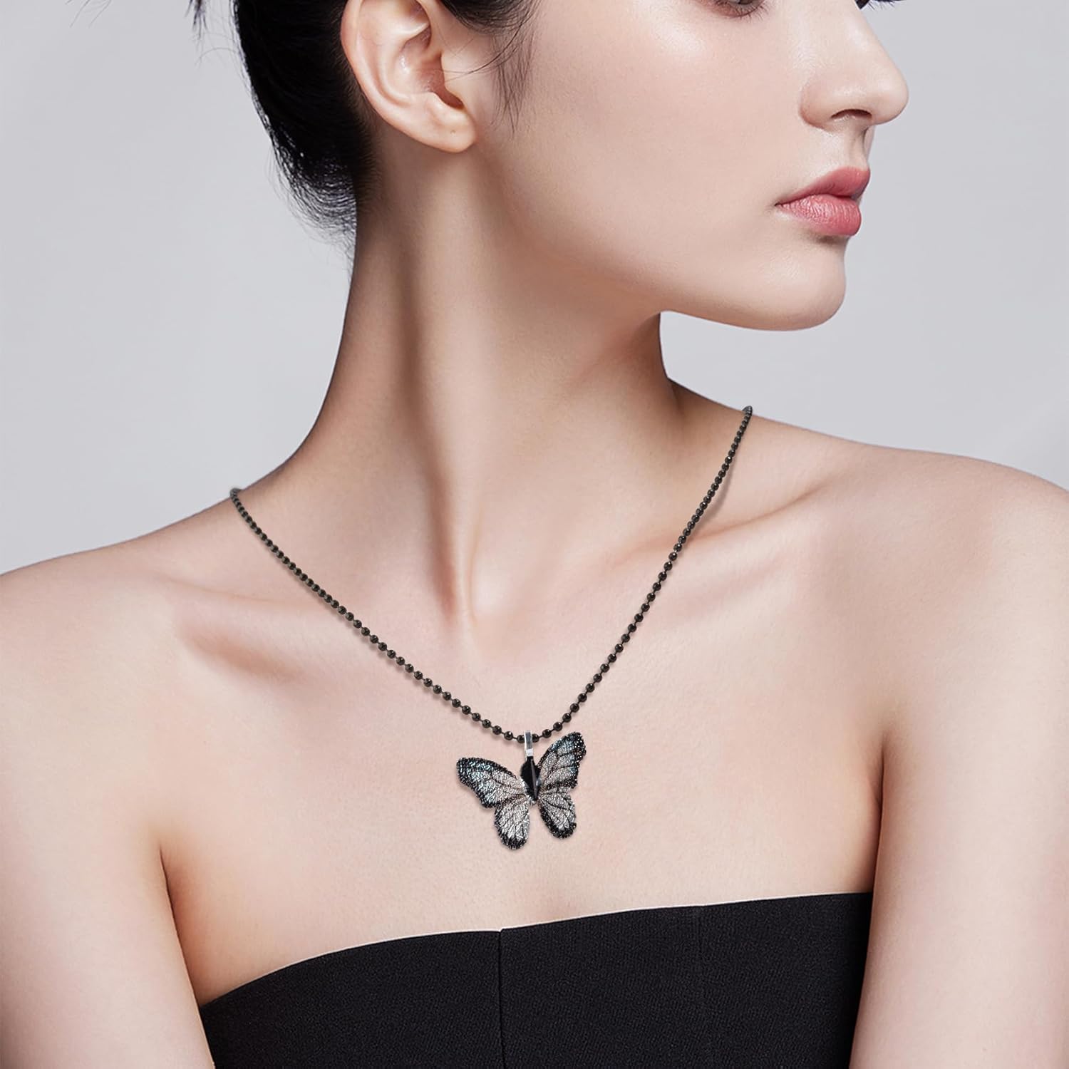 Topacket 33Feet Ball Bead Chain Black Stainless Steel Dog Tag Chain with Matching Connectors for Jewelry Making Necklace Hanging Bracelets Keychain(2.4mm) - Image 7