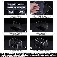 Vista 7 de MECCANIXITY Estuche de exhibición transparente, caja de acrílico para ensamblar caja a prueba de polvo, 7.9 x 7.9 x 11.8 pulgadas