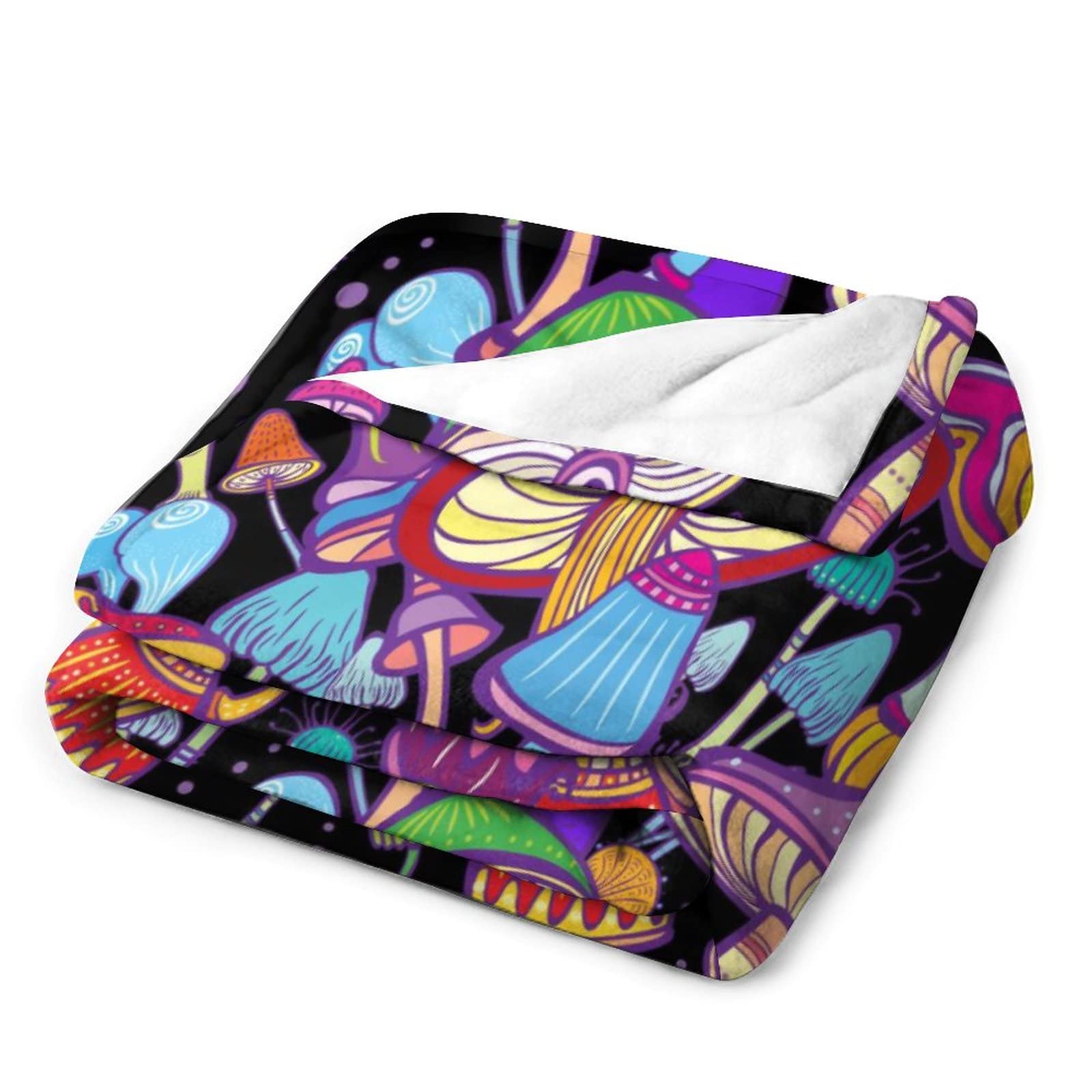 Couverture Magique Hippie Champignon, Couverture Douce En