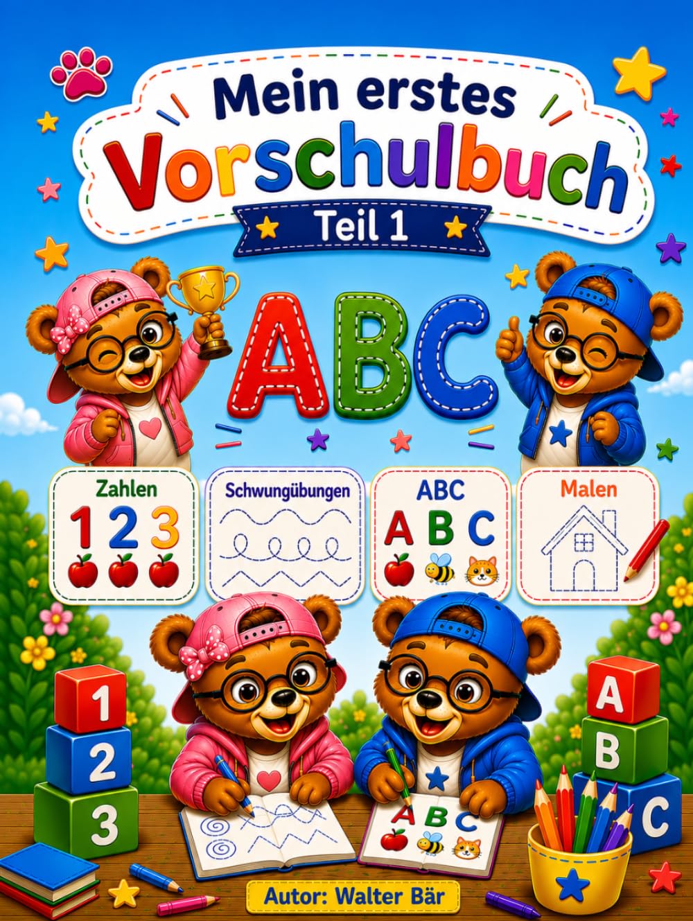 Mein erstes Vorschulbuch: ABC, Zahlen, Schwungübungen und erste Schreibübungen ab 4 Jahren (Mein Vorschulbuch)