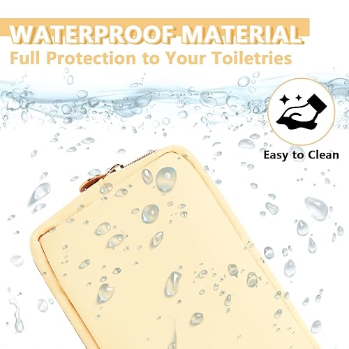 Miniatura 4 de UIXIZQ Bolsa de maquillaje de nailon, bolsa de viaje, neceser, organizador de maquillaje, bolsas con cremallera para cosméticos, tamaño pequeño,