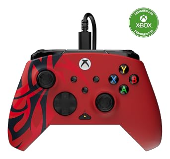 Turtle Beach Rematch Advanced Wired Gaming Controller for Xbox & PC | Xbox Series X|S, Xbox One, PC, 2 Remappable Buttons, Hall-Effect Triggers, Audio Controls, Mic Mute, Ergonomic, Spirit Red