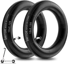 Reinforced Inner Tube 10 x 2.125, 10 Inch Electric Scooter with 45° Valve, Silver, High Elasticity and Durability, 2 mm Thickness, (for Non-Drive Wheel), 2 Pieces