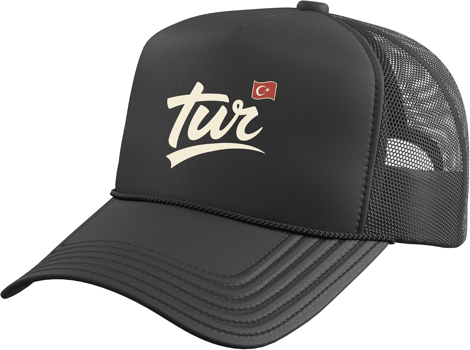Turkey Vintage Script Fan Trucker Hat with Adjustable Mesh Back