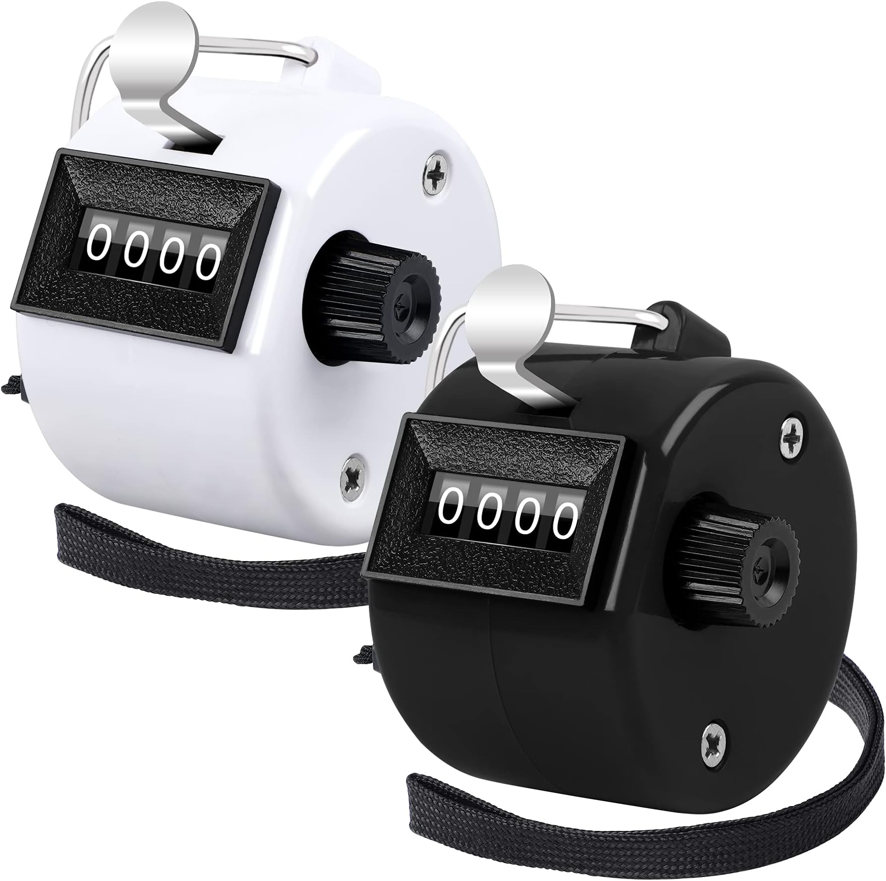 FEBSNOW 2 Pack Hand Tally Counter 4 Digital Click Counter for Sport Row School Event