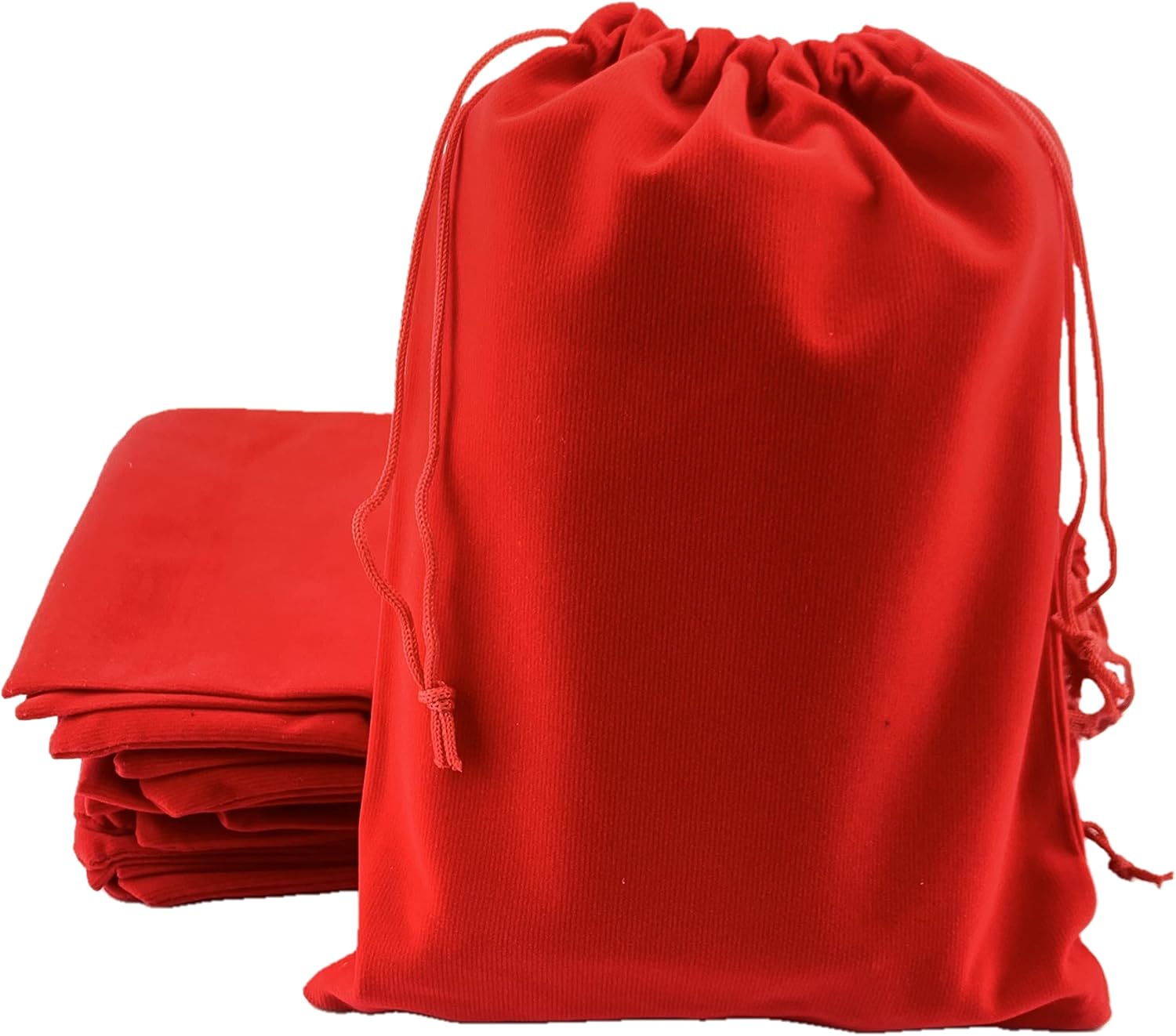 Palmhomee Pack of 12 8x12 Inch Velvet Drawstring Bags Gift Bag Velvet Pouch For Jewelry Wedding and Party Favor (Red) - Image 4