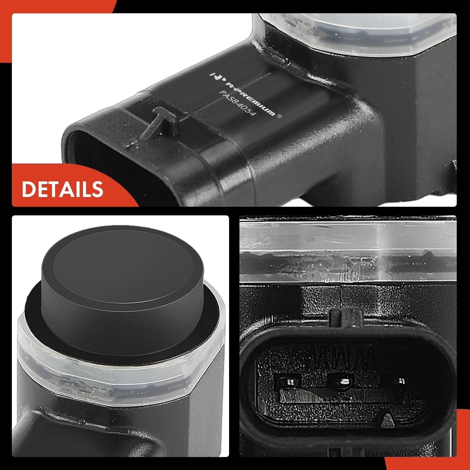 A-Premium 4-PC Rear Reverse Backup Parking Assist Sensor Compatible with Ford Models - Escape 2013-2016, Transit, Transit-150, Transit-250, Transit-350, Transit-350 HD, 2015-2017, Transit Custom 2017