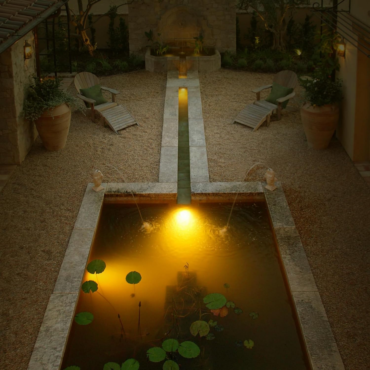 LED Pond Lights Submersible, 9W 3000K Warm White 12V AC/DC, Stainless Steel Light Fixture IP68 Waterproof Rating, Suitable for Pond and Fountains, Landscape Lighting