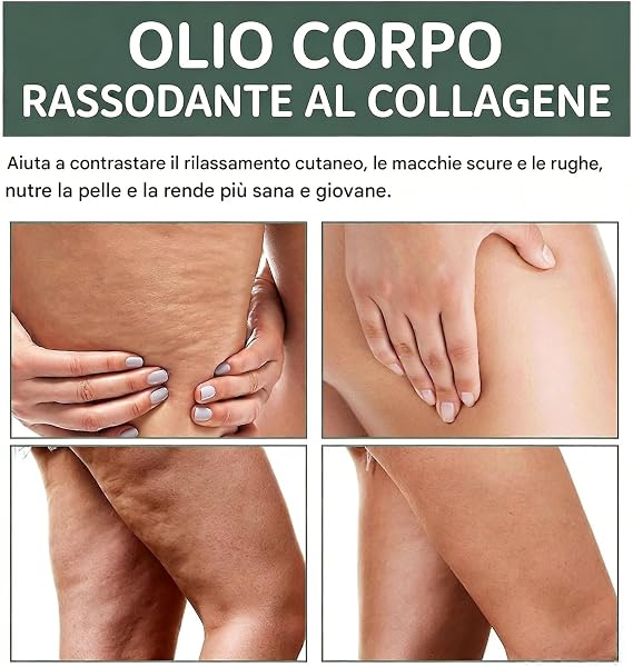 Elycura Collagene Olio Corpo Liftante, Olio Nutriente per Pelli Mature, Elycura Olio Corpo Rassodante Tonificante, Idratante Rassodante non Grassa da, per Collo, Petto, Braccia, Gambe (1) - 5