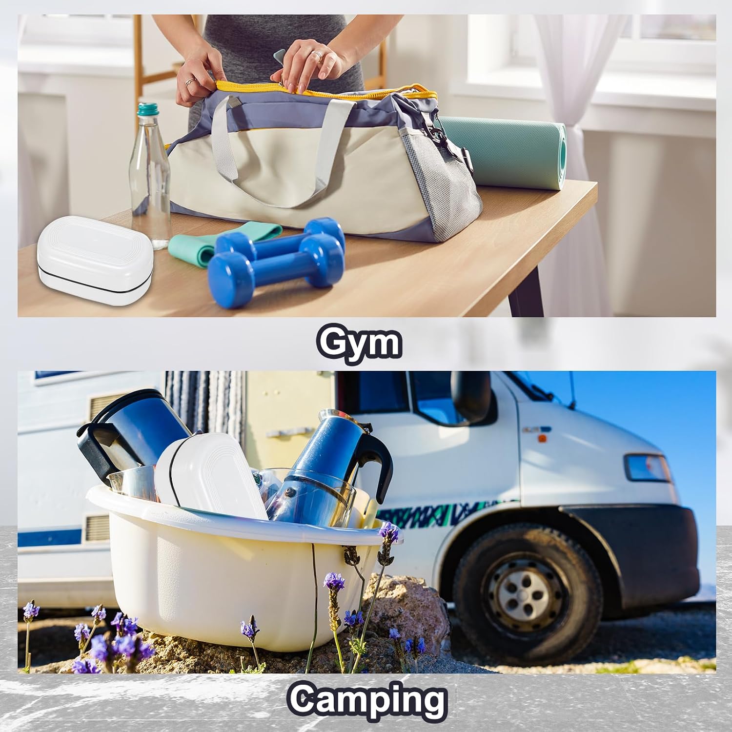 PATIKIL Travel Soap Case, Shampoo Bar Holder Portable Bar Soap Leakproof Soap Box Container with Lid for Indoor Outdoor Traveling Camping Gym Bathroom, Amber