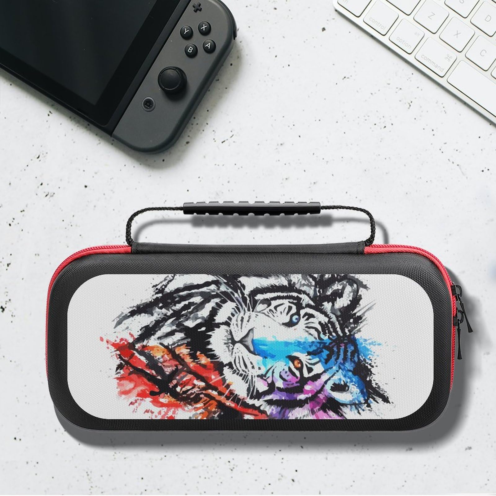 Amazon.co.jp: Switch用ケース ニンテンドースイッチケース 水彩画 虎