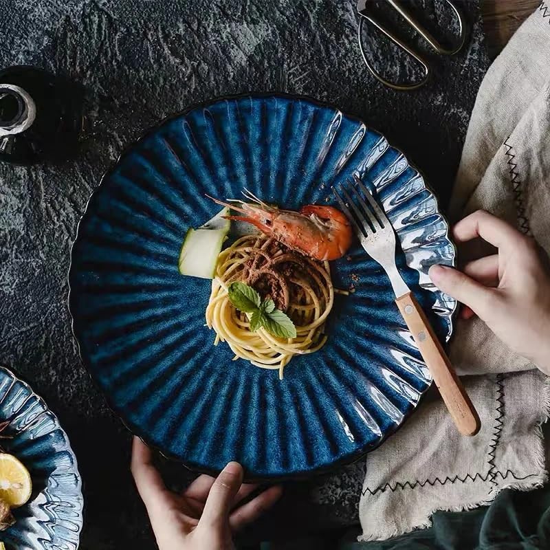 Talerze obiadowe kolacja okrągły talerz makaron półmisek na ryż miska ceramiczna zastawa stołowa bardzo odpowiednia do restauracji, hoteli itp. Talerze sałatkowe (L)