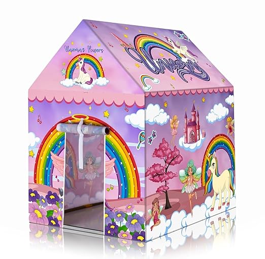 Exclusive Extremely Light Weight Kids Theme Play Theme Tent House for Kids 3-13 Year Old Girls and Boys Multi Color (UNC Non)