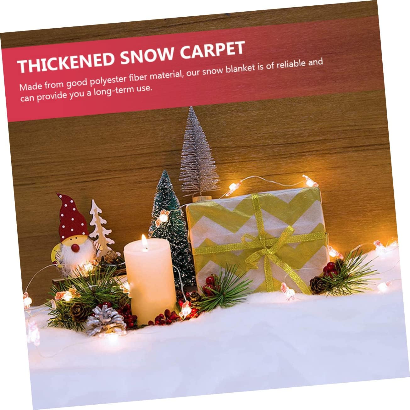 Didiseaon Snow Decor Snow Blanket 2pcs Polyester Fiber Artificial Snow for Christmas Decor Snow Photo Props
