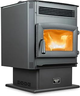 US Stove 2,200 Sq. Ft. Pellet Stove on Pedestal, WiFi, 90lb Hopper