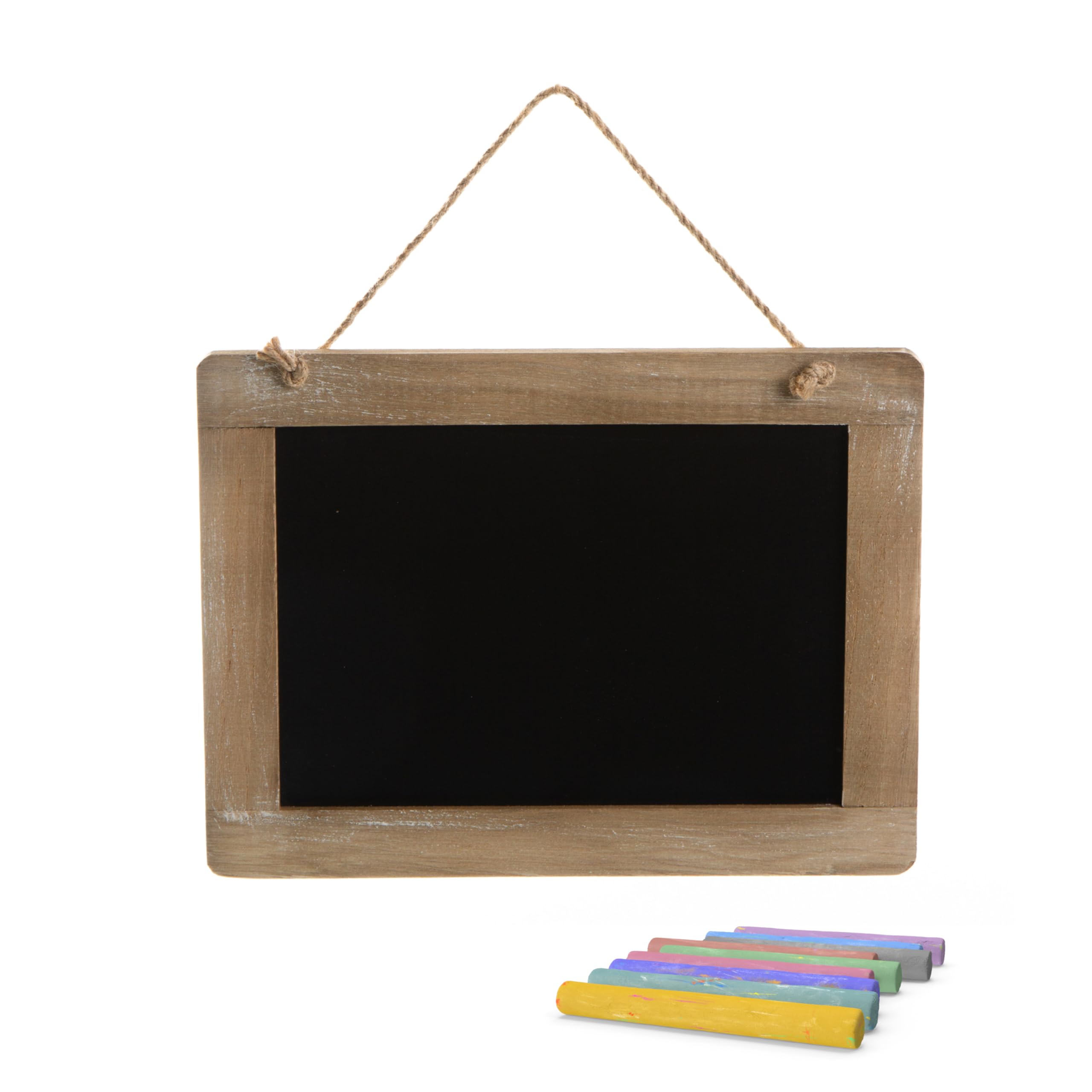 4 Tableaux Noir Ardoise En Bois 16x12 Cm - Mini Craie Suspendue Pour Cuisine, Mariage Et Décoration