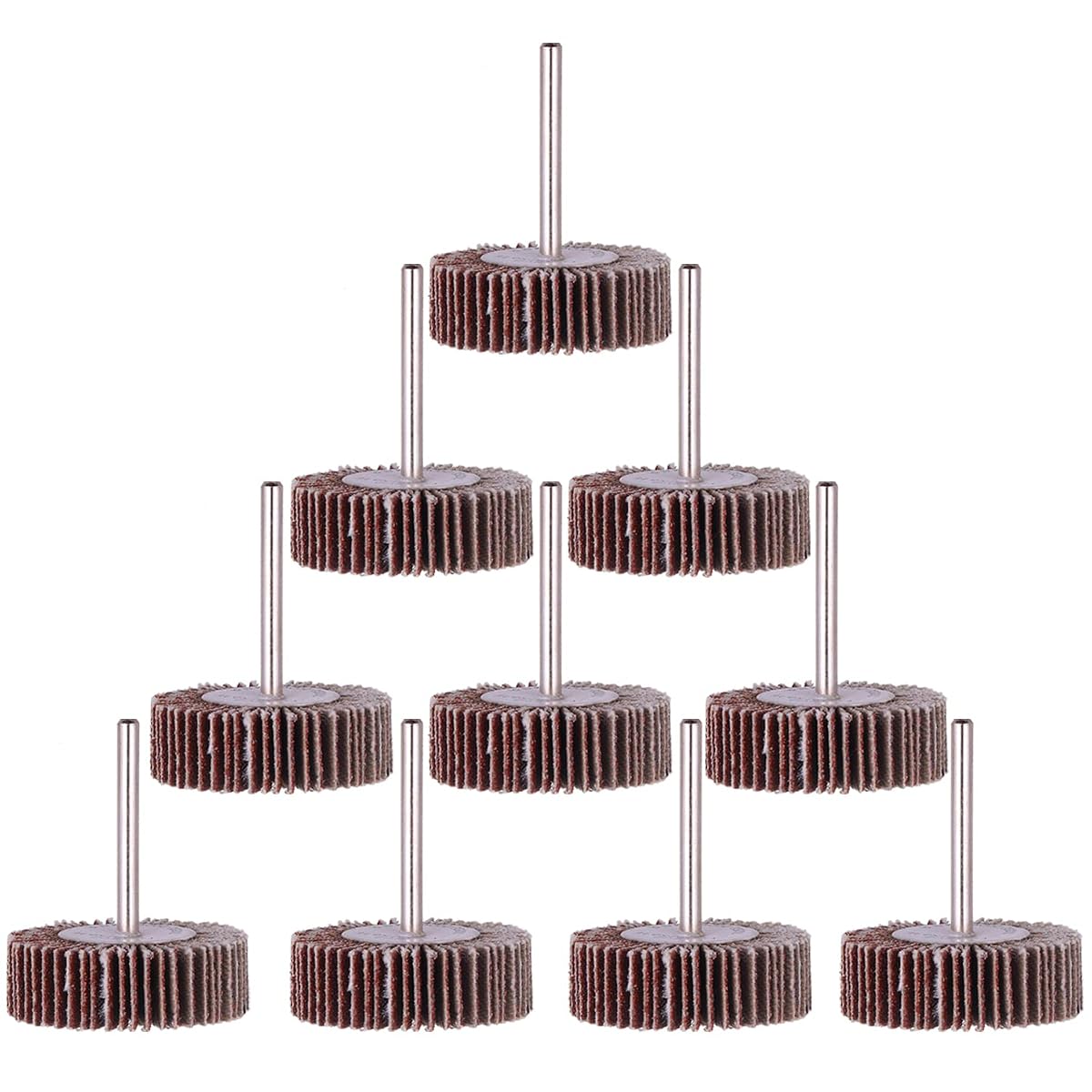 Rocaris 10 Pack Flap Wheel, 120 Grit for Rotary Tools