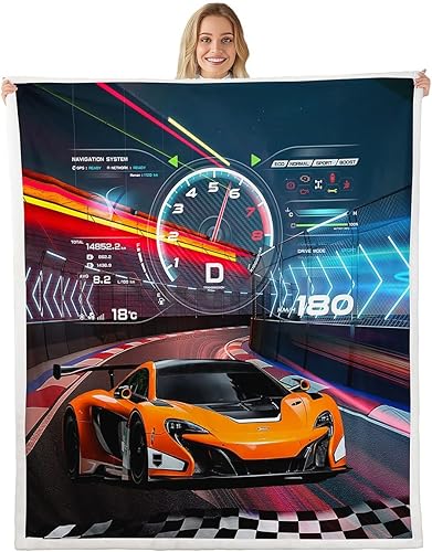 Miniatura 9 de Manta de sherpa para coche de bomberos, manta de vellón de bomberos, manta de felpa de coche de policía, para decoración de habitación de niños,