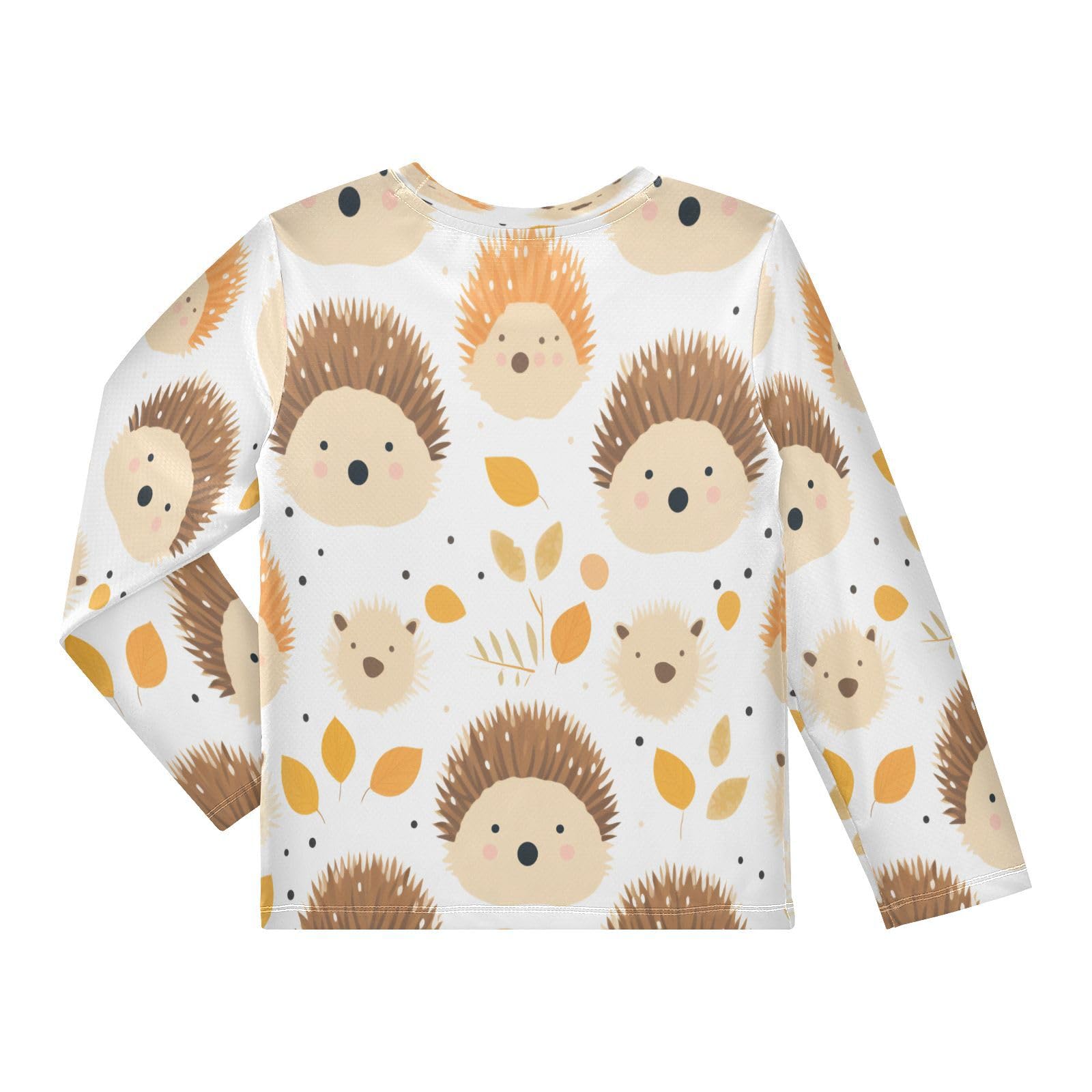 Boys Rash Guard Swim Shirt Long Sleeve UPF+ 50 Sun Shirts Quick Dry Shirt Hedgehog One for Toddler Kids Multi