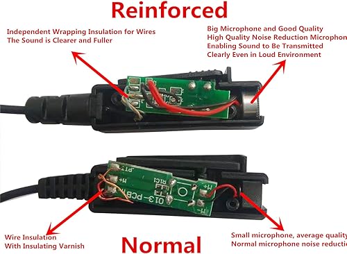 Miniatura 2 de Auricular de cable de 3 pies y 2 pulgadas, tubo acústico, reducción de ruido, compatible con Motorola XPR 6500 6550 6580 7000 7550E 7550E 7580E XIR