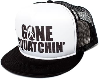 قبعة سائق شاحنة Gone Squatchin Flat Bill للجنسين بمقاس واحد