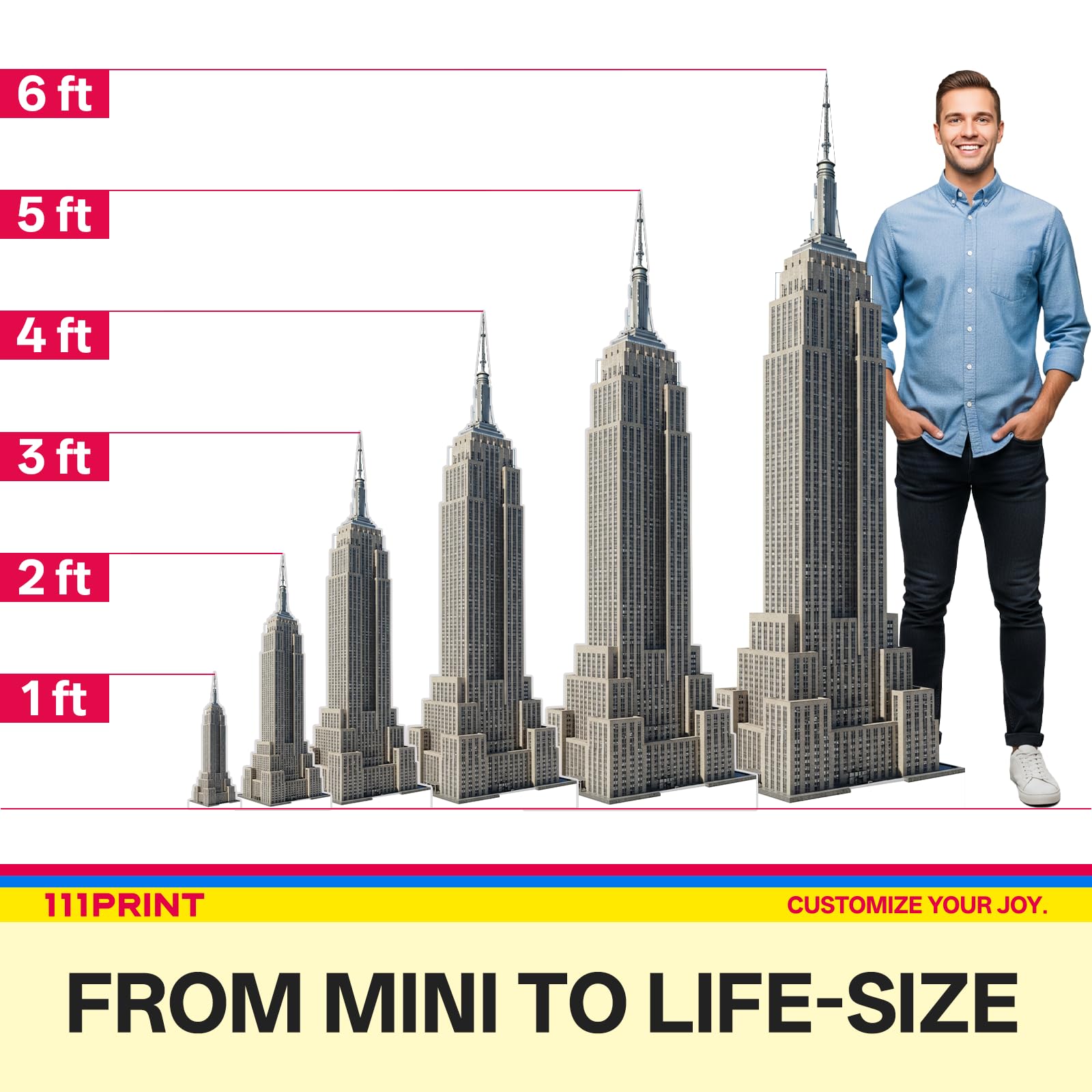 Amazon.com: 111PRINT Empire State Building 2FT Life Size Cardboard