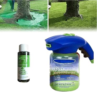 Household Seeding Liquid Lawn Spray, 2024 New Hot Liquid Seeding Grass Lawn Green Spray, Household Seeding System Liquid Spray Lawn Care Grass Shot, Not Include Grass Seeds