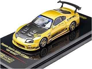 Modelo De Coche Vintage 1:64 para Toyota Supra A80 Modelo De Coche De Aleación Clásico Moda Supra Vehículo Hogar Decoración Amarilla Decoraciones De Mesa