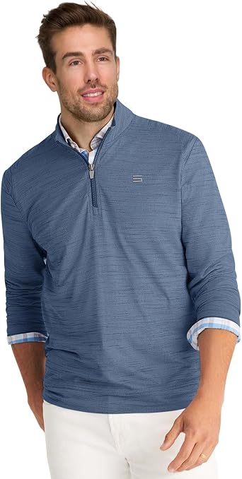 Three Sixty Six Mens Quarter Zip Pullover - 1/4 Zip Heathered Sweater - Golf Pullover