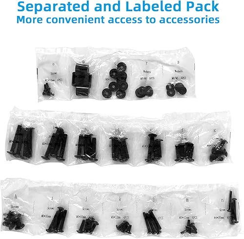 Miniatura 8 de HOME VISION Tornillos de montaje para TV completo con kit de accesorios de montaje de TV M4, M5, M6 y M8, arandelas y espaciadores incluidos, se