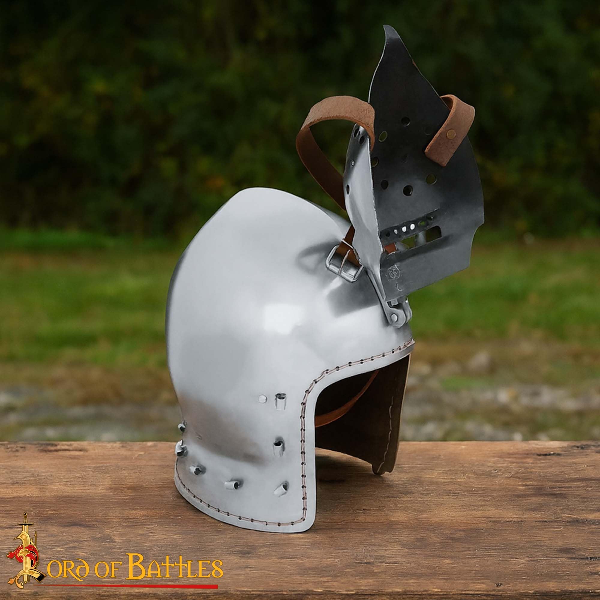 Lord of Battles Late Medieval Klappvisor Bascinet Fully Functional