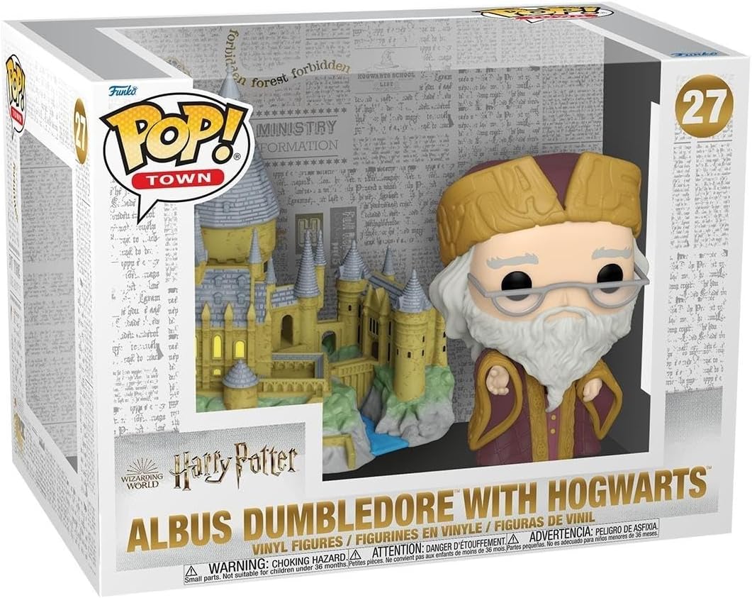 Pop Town: Harry Potter 20th Anniversary - Albus Dumbledore with Hogwarts - Collectable Vinyl Figure - Gift Idea - Official Merchandise - Toys for Kids & Adults - Fantasy Fans