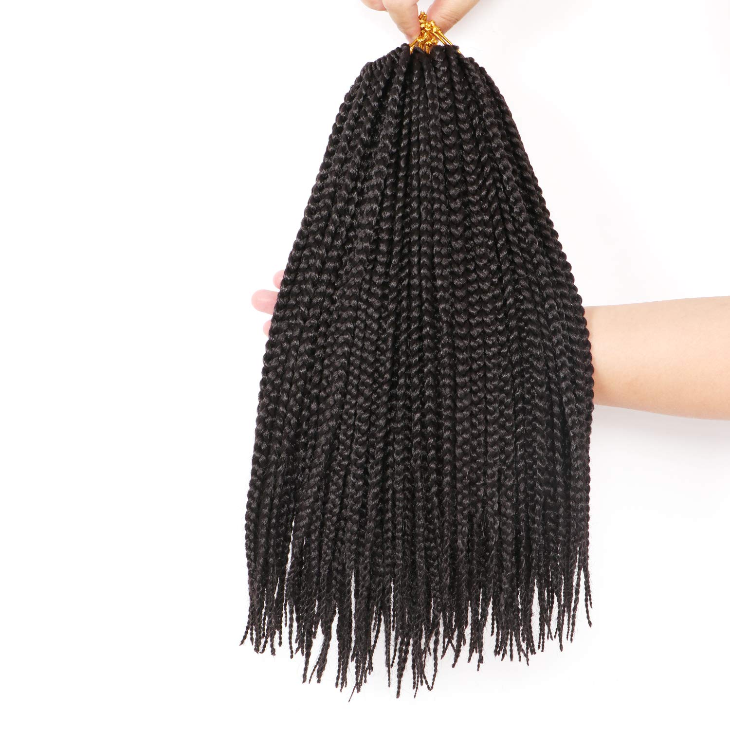 7 confezioni all'uncinetto Braids Meches extension capelli naturali per trecce africane parrucca nera parrucca donna naturale treccia africana donna (35,6 cm(confezione da 7), #1B)