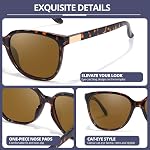 FIMILU Polarized Sunglasses for Women, Trendy Fashion Sun Glasses Square Retro Glasses UV Protection for Daily Outdoor