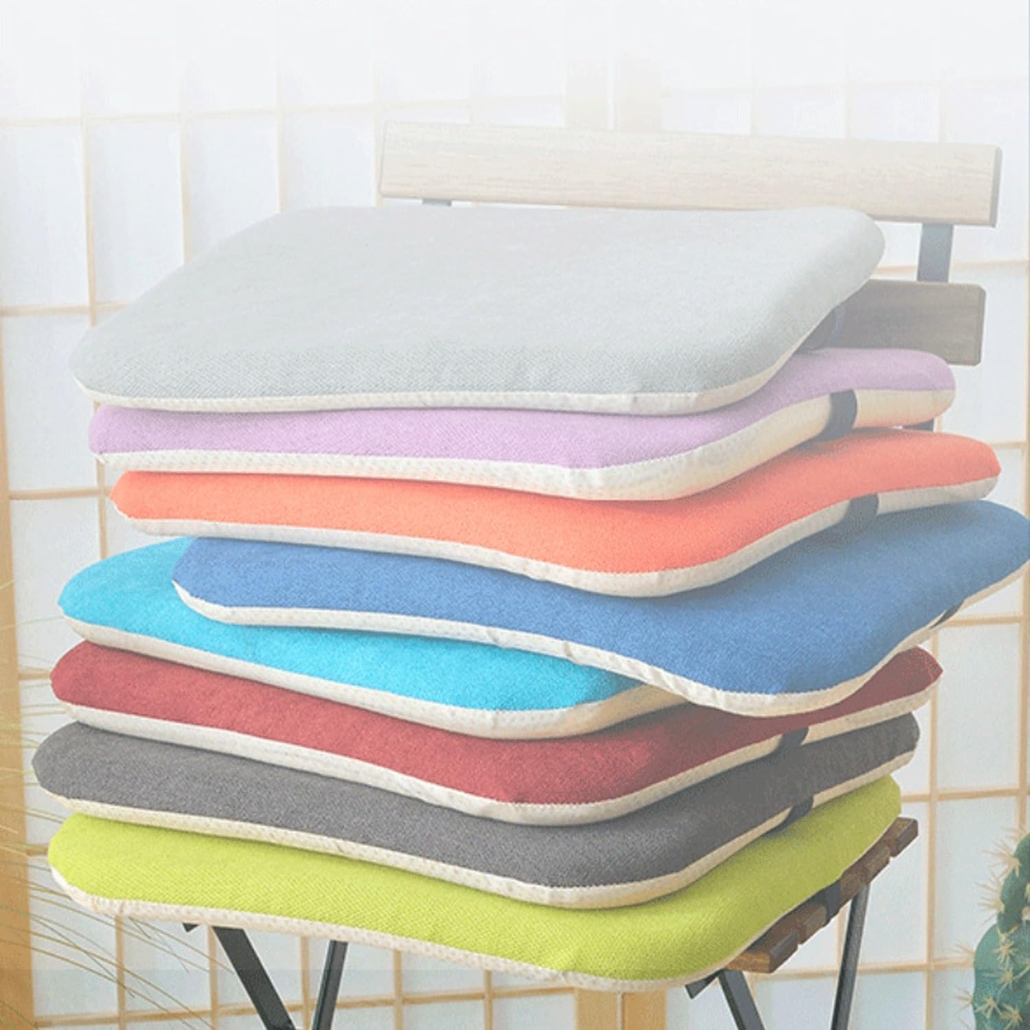 Booster Cushion for Dining Chair Straps 45x45cm(18x18in) Anti-Slip Bottom Memory Foam Seat Cushion,It has Good Elasticity and Breathability, and The Zipper Design Makes it Easy to Clean for